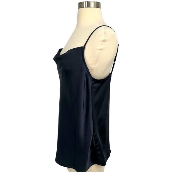 Melissa Nepton Peggy Cami Tank Top Navy Blue Poly Satin Size S - Picture 3 of 9